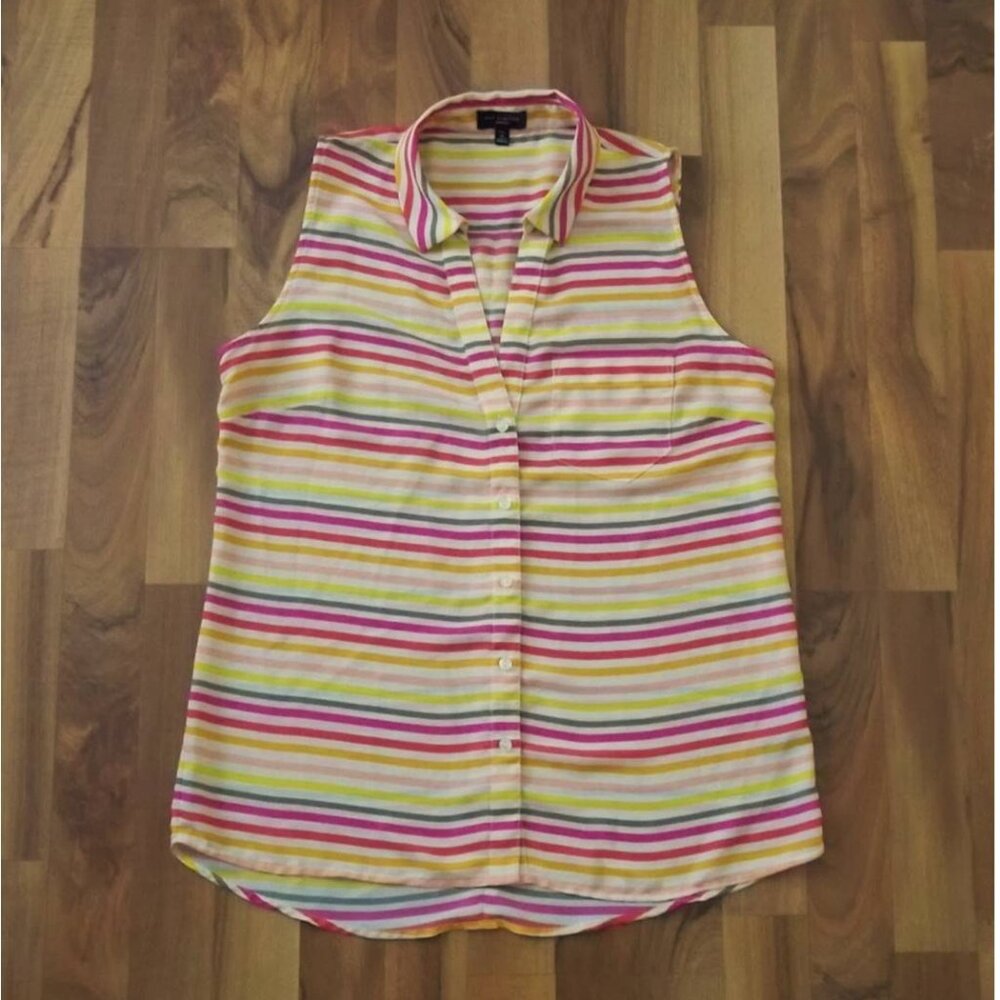 The Limited® ‘Ashton’ Button Front Sleeveless Blouse Size Medium Tall